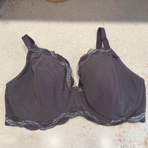 Natori Gray Bra With Lace Size 36 G with Underwire